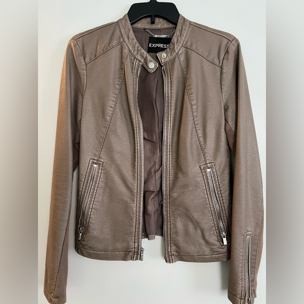 Express Minus The Leather Faux Leather Moto Jacket Small
